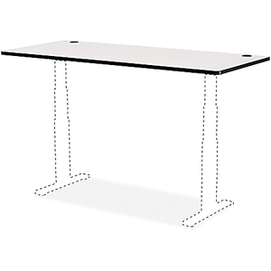Safco Outlet Electric 60"W Height-Adjustable Table Top, Rectangular, Gray