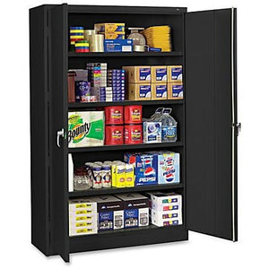 (Scratch & Dent) Tennsco Jumbo Storage Cabinet, 5-Shelf, 78" x 48"W, Black
