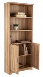 Realspace Outlet Magellan 72"H 5-Shelf Bookcase With Doors, Blonde Ash