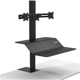 (Scratch & Dent) Fellowes Outlet Lotus VE Steel Sit-Stand Workstation, Dual, Black