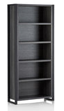 (Scratch & Dent) Realspace Outlet DeJori 70"H 5-Shelf Bookcase, Charcoal