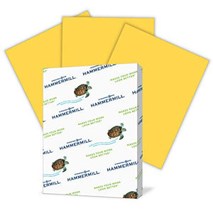 (Open Ream) Hammermill Colors 24-lb. Pastel Paper, 8.5" x 11", Golden Rod Yellow (Case or Ream)