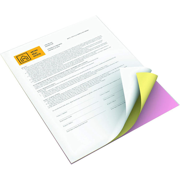 Xerox Revolution Digital Carbonless Paper, 8 1/2 x 11, White/Canary/Pink, 5000/Case