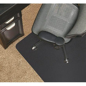 Realspace Outlet Black Vinyl Chair Mat For Low-Pile Carpets, Studded, 36"W x 48"D