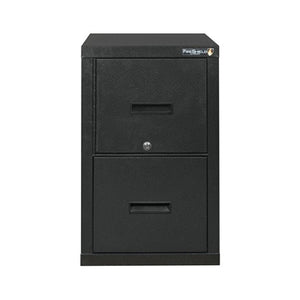 (Scratch & Dent) FireKing FireShield Vertical File Cabinet And Safe, 2 Drawer, Black Stone