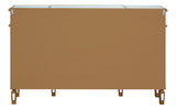 (Scratch & Dent) Powell Bennie Console Table, 60"W x 14"D, Mirror/Gold