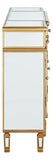 (Scratch & Dent) Powell Bennie Console Table, 60"W x 14"D, Mirror/Gold
