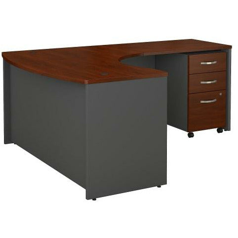 Bush Business Furniture Components Bow-Front L-Shaped Desk, With 36