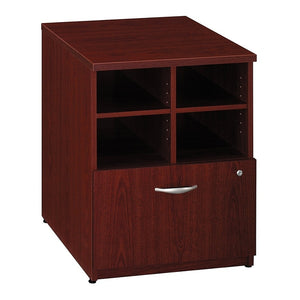 (Scratch & Dent) Bush Business Furniture Components 24"W Lateral 1-Drawer Storage Cabinet, Mahogany/Mahogany