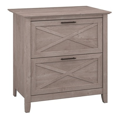 (Scratch & Dent) Bush Key West Lateral File Cabinet, Washed Gray