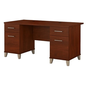 (Scratch & Dent) Bush Furniture Outlet Somerset Office Desk, 60"W, Hansen Cherry