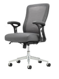 Realspace Outlet Modern Comfort Cassia Mesh/Bonded Leather Mid-Back Manager's Chair, Gray/Silver