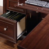 Sauder Outlet Palladia Collection L-Shaped Desk, Select Cherry
