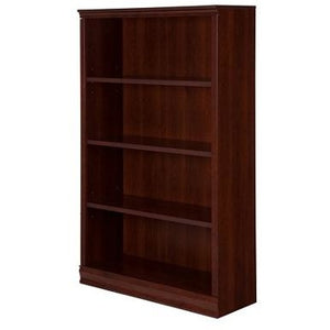 (Scratch & Dent)South Shore Morgan 4-Shelf Bookcase, Royal Cherry