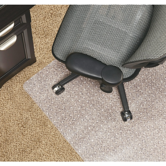 Realspace Berber Chair Mat For Low-Pile Carpets, Studded, 46