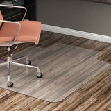 Realspace Outlet Hard Chair Mat For Hard Surfaces, 45"W x 53"D, Wide Lip, Clear