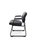 OFM Essentials Leather Conference Chair, Black (ESS-9015)