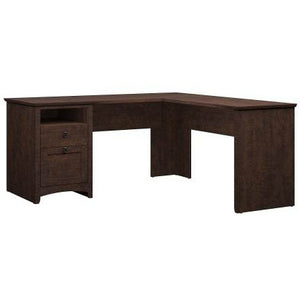 (Scratch and Dent) Bush Furniture Buena Vista 60"W L Shaped Desk, Madison Cherry