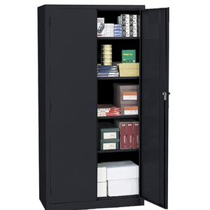 (Scratch & Dent) Realspace Outlet Steel Storage Cabinet, 5 Shelves, 72"H x 36"W x 18"D, Black