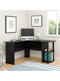 Ameriwood Outlet Home Dakota L-Shaped Desk With Bookshelves, Black Ash