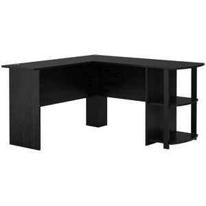 Ameriwood Outlet Home Dakota L-Shaped Desk With Bookshelves, Black Ash