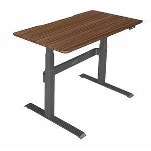 (Scratch & Dent) VARIDESK ProDesk Electric Height-Adjustable Desk, 48"W, Darkwood/Slate