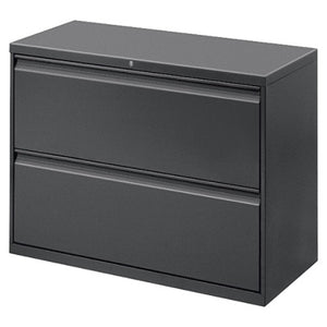 WorkPro Outlet 42"W 2-Drawer Steel Lateral File Cabinet, Charcoal