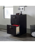 Sauder Outlet Via 19-1/2"D Vertical 2-Drawer Pedestal File Cabinet, Bourbon Oak/Soft Black