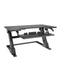 Realspace Standing Desk Riser With Keyboard Tray, 19-5/16"H x 35-7/16" x 20-1/2", Black