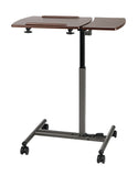 (Scratch & Dent) Realspace Outlet Height-Adjustable 20"W Metal Dual-Surface Laptop Cart, Brown
