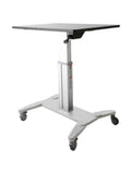 Mobile Sit-Stand Workstation, Silver