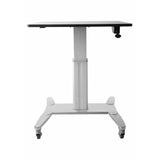 Mobile Sit-Stand Workstation, Silver