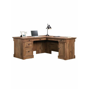 Sauder Outlet Palladia Collection L-Shaped Desk, Vintage Oak
