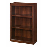 Realspace Outlet 45"H 3-Shelf Bookcase, Mulled Cherry
