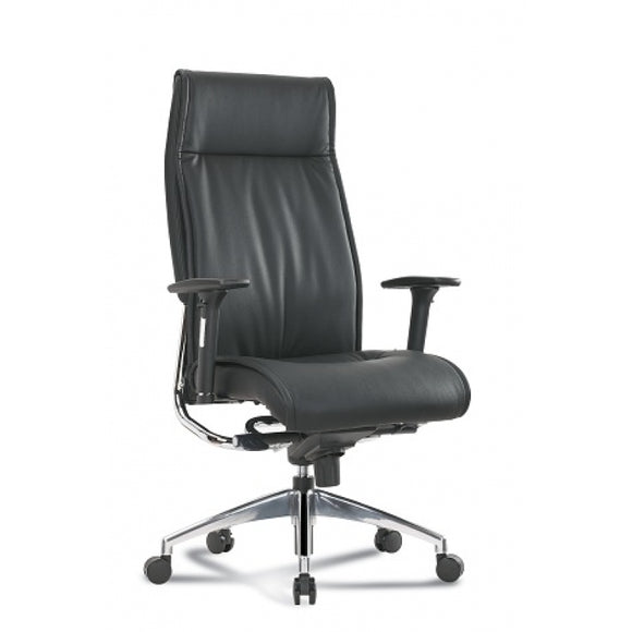 Pres High-Back Executive Black Leather Chair