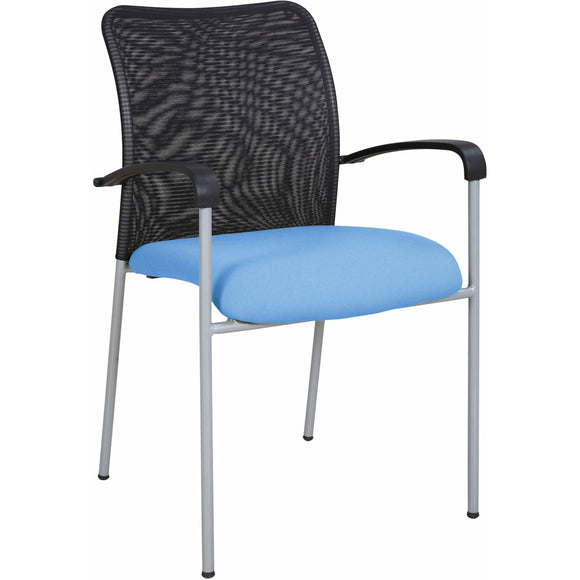 Weston Mesh Stackable Visitor Chair, Blue