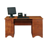 Realspace Outlet Dawson 60"W Computer Desk, Brushed Maple