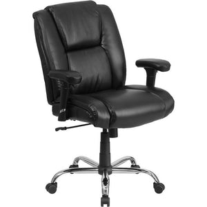 Samson Series Big & Tall 400 lb. Rated Black LeatherSoft Ergonomic Task Office Chair