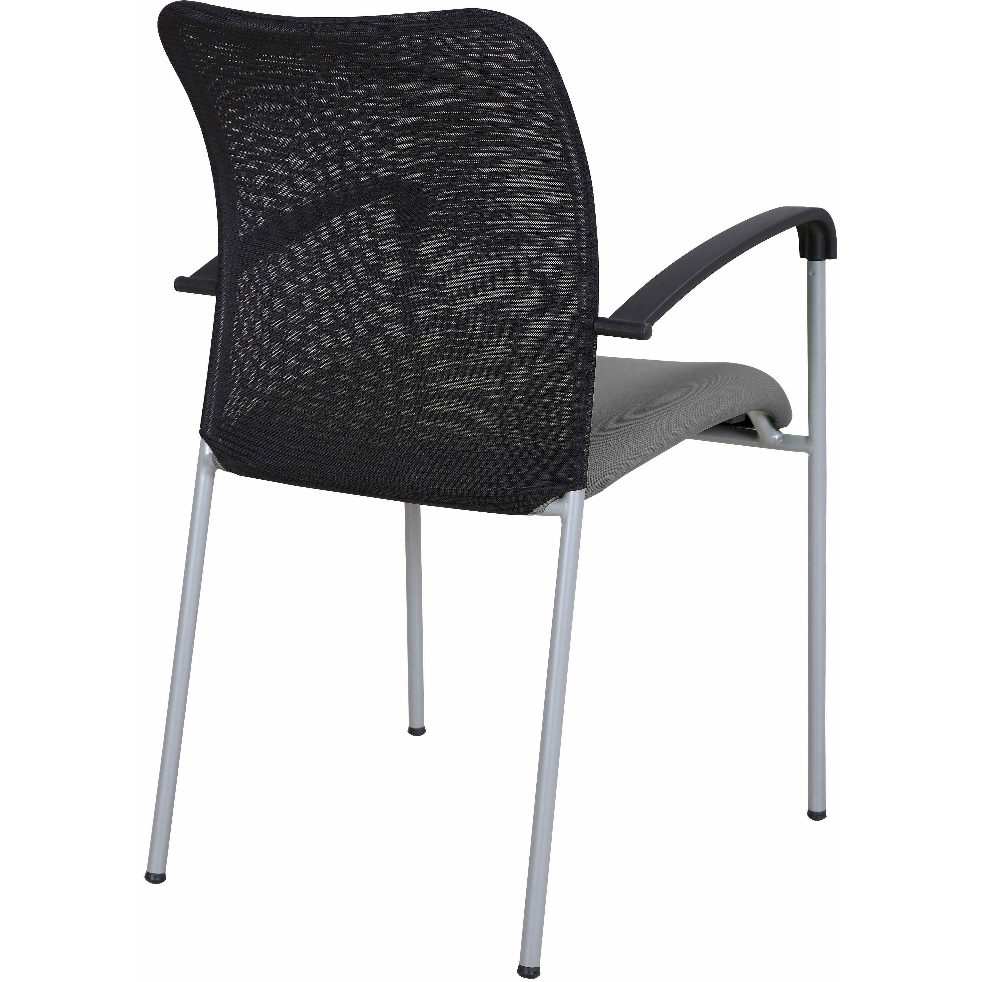 Weston Mesh Stackable Visitor Chair, Gray