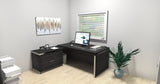 Chiarezza Executive Split Level L-Shaped Desk