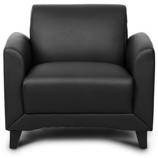 Dorel Modern Lounge Reception Chair, Jet Black
