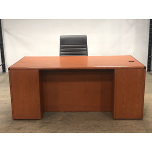 Pre-Owned 72" Straight Desk with Box/Box/File, Maple