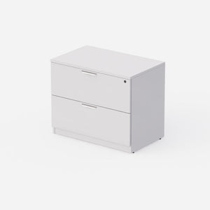 Sheridan Two-Drawer 36"W Locking Lateral File Cabinet, White