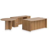 Preva Straight/Bowfront Desks with Round Meeting Table