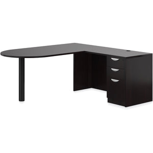 Preva L-Shaped Desk with Bullet End table