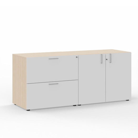 Leah Credenza Combo 2-Drawer Lateral File & 2-Doors Storage Cabinet 72