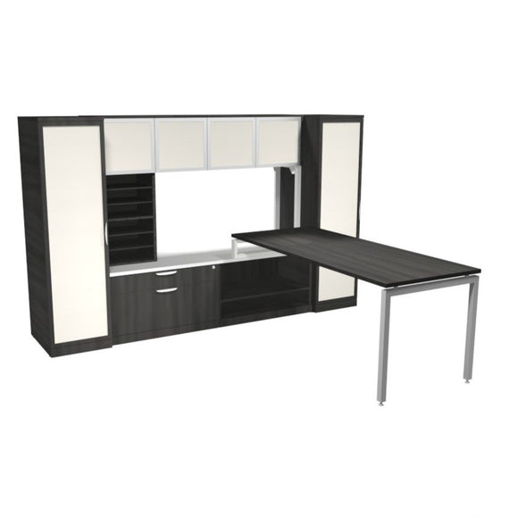 Empresario Split Level Desk with Multiple Storage Components