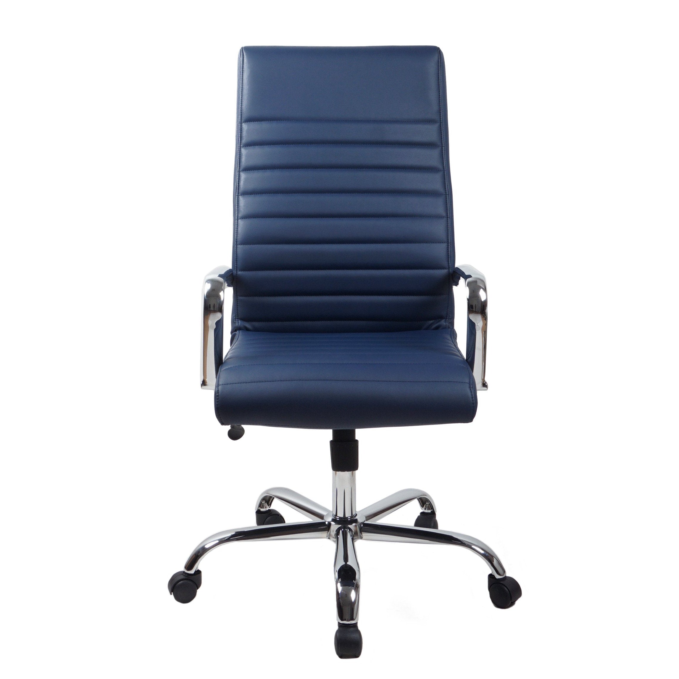 RealBiz II Modern Comfort Series High-Back LeatherPro Chair, Midnight Blue