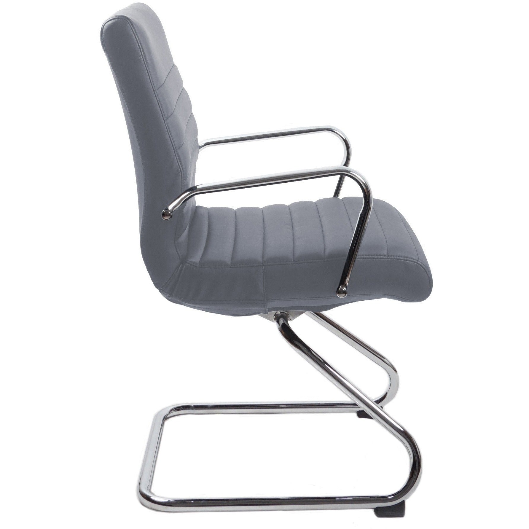 RealBiz II Modern Comfort Series Visitor LeatherPro Chair, Slate Gray