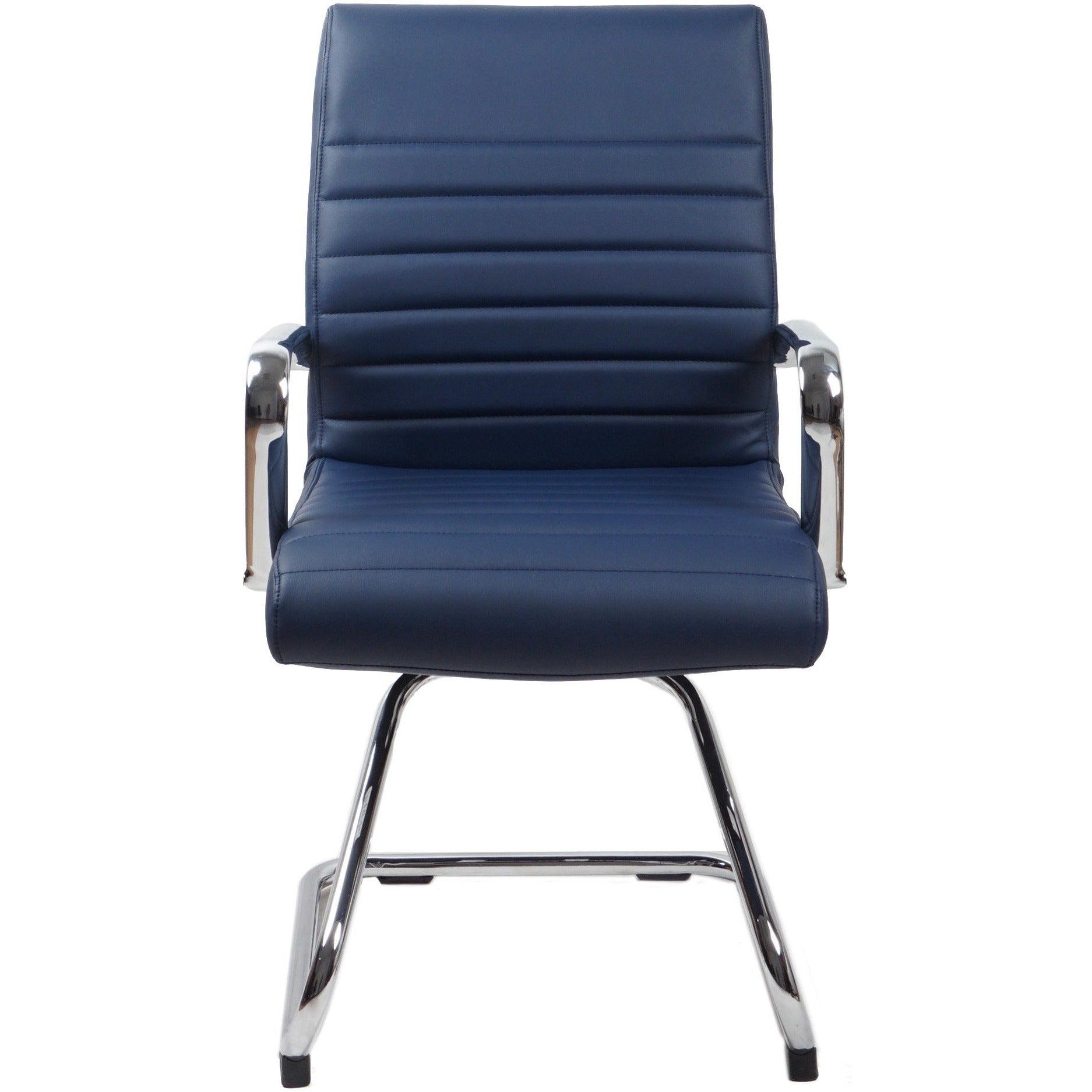 RealBiz II Modern Comfort Series Visitor LeatherPro Chair, Midnight Blue